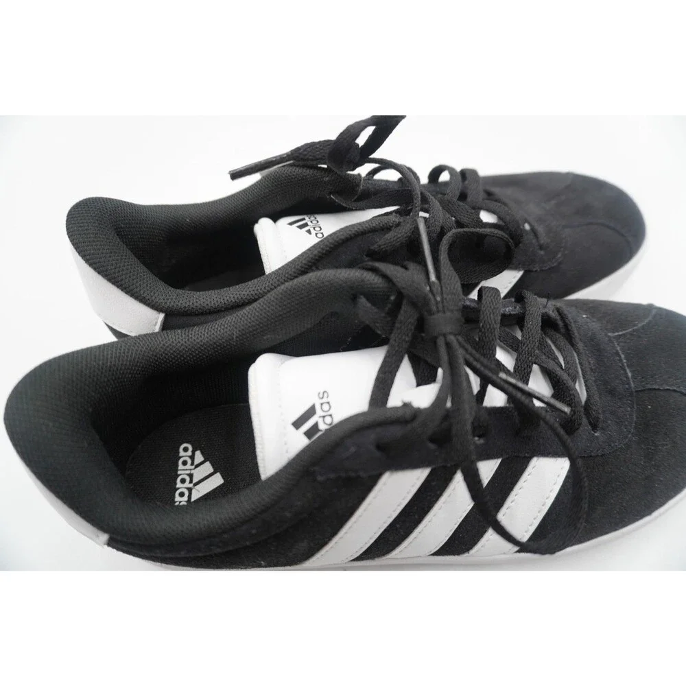 Adidas Unisex Kid's Lace Up VL Court 3.0 Sneakers JL3 Black Size US:4 UK:3.5